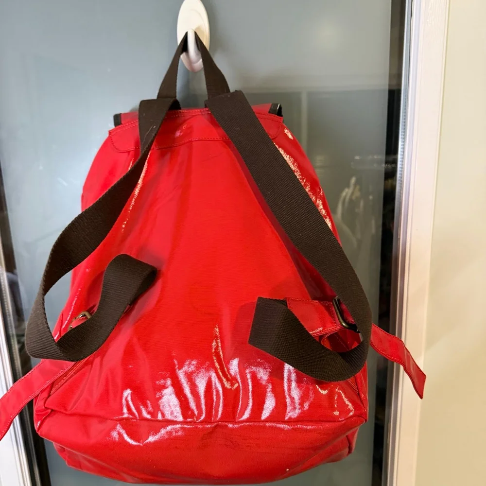 BODEN Backpack Red Coated Canvas